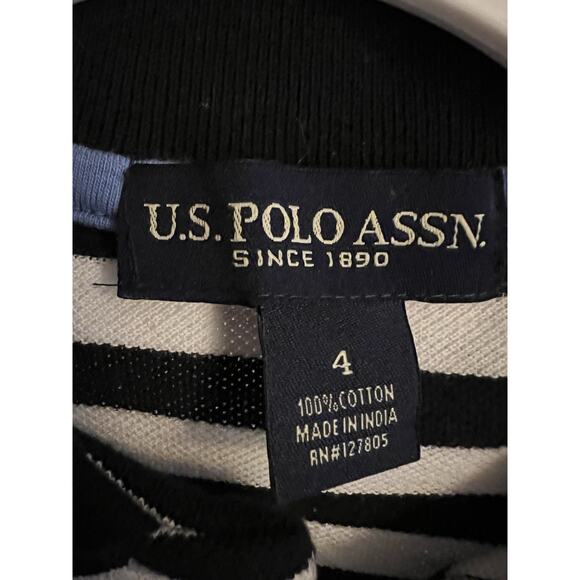 US Polo Assn Boys Size 4T Striped Short-sleeved Polo Shirt - Picture 5 of 7